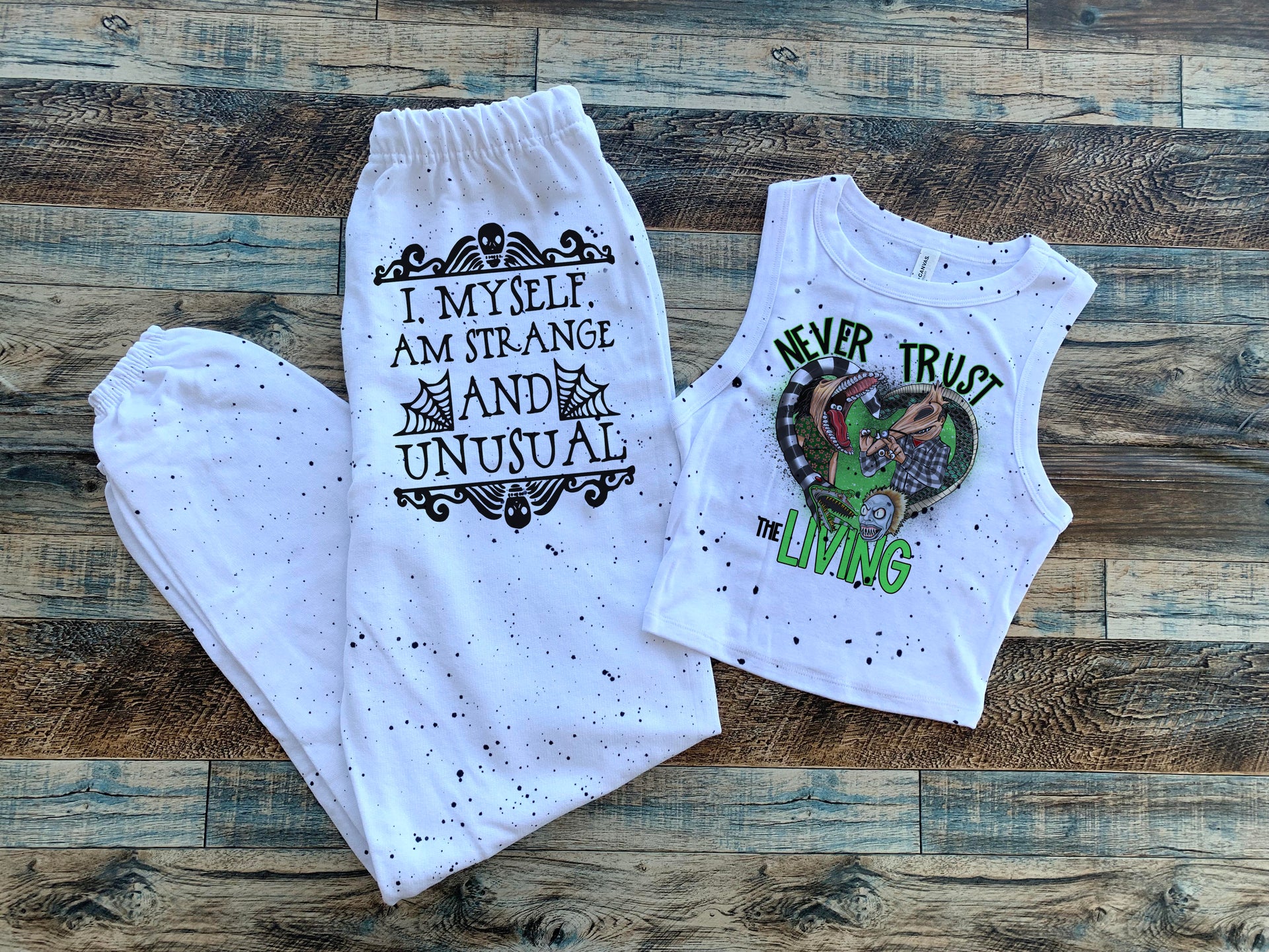 Beetlejuice Crop Tank and Sweatpant Set